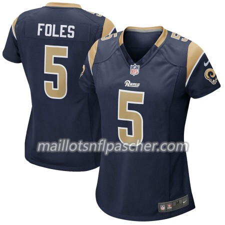 Maillot Los Angeles Rams Nick Foles 5 Nike Navy - Femme